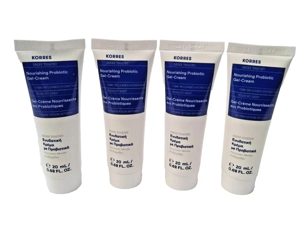 4-PACK KORRES Greek Yoghurt Nourishing Probiotic Gel-Cream Moisturizer 0.68oz ea